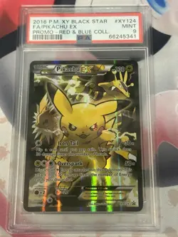 Pokemon Pikachu EX Promo Red & Blue XY124 PSA 9 Mint SHIPS ASAP - Image 4
