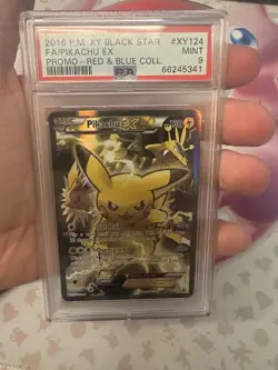 Pokemon Pikachu EX Promo Red & Blue XY124 PSA 9 Mint SHIPS ASAP - Image 5