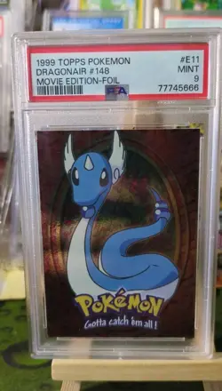 1999 TOPPS POKEMON TV ANIMATION EPISODE 11 OF 12 - # 148 DRAGONAIR FOIL PSA 9 - Image 1