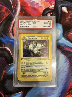 PSA 10 1st Edition Magneton Holo Fossil - (11/62) GEM MINT 1999 Pokemon English - Image 1