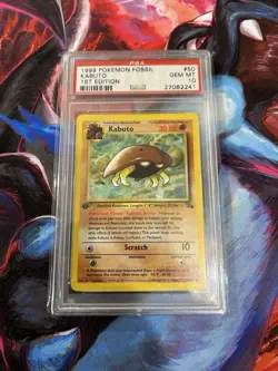 PSA 10 1st Edition Kabuto Fossil - (50/62) GEM MINT 1999 Pokemon English - Image 1