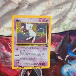Pokemon Mew 9 Black Star Promo Holo Foil LP with Swirl By Tail - Image 1
