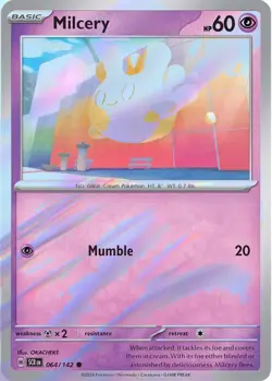 Milcery 064 Pokemon SV07: Stellar Crown Common Reverse Foil NP - Image 1