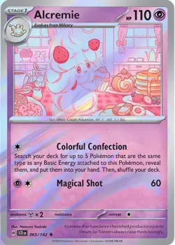 Alcremie 065 Pokemon SV07: Stellar Crown Rare Foil NP - Image 1