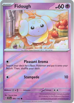 Fidough 066 Pokemon SV07: Stellar Crown Common Reverse Foil NP - Image 1