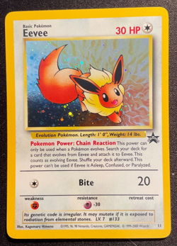 1999 Pokemon Eevee - WOTC Black Star Promo #11 Holo NM - Image 1