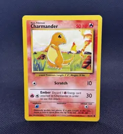 Charmander 046/102 - Base Set - Regular - Unlimited - WOTC - Pokemon TCG - NM - Image 1
