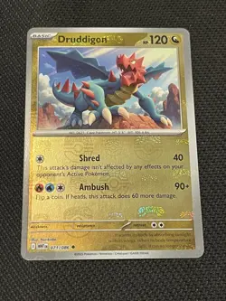 Pokemon TCG White Flare 071/086 Druddigon Master Ball Holo Pattern - NM - Image 1