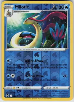Pokemon Milotic 040/195 SWSH12: Silver Tempest Rare Reverse Holo Near Mint - Image 1