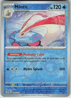 Pokemon Milotic 050/167 SV06: Twilight Masquerade Uncommon Reverse Holo NM - Image 1