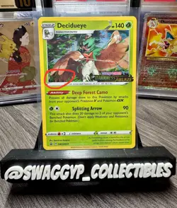◓Decidueye SWSH035 STAFF Prerelease 2020 - Pokemon TCG Promo Stamp Holo Rare*NM◓ - Image 1