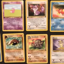 Vtg Pokemon 1st Edition+Unlimited Lot Francais Espanol CURVED Fossil Rocket WOTC - Image 4