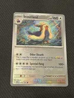 Pokemon TCG White Flare 076/086 Stoutland Master Ball Holo Pattern - NM - Image 1