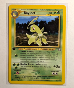 Pokemon TCG Bayleef 29/111 1st Edition Neo Genesis Regular Uncommon NM - Image 1