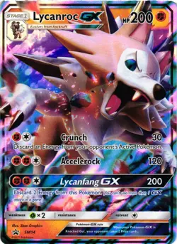 Pokemon TCG Sun & Moon Black Star Promo SM14 Lycanroc GX VLP - Image 1