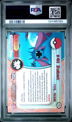 2000 TOPPS CHROME POKEMON T.V. #41 ZUBAT PSA 8 - Image 2
