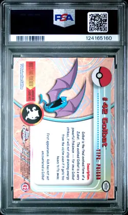 2000 TOPPS CHROME POKEMON T.V. #42 GOLBAT PSA 8 - Image 2