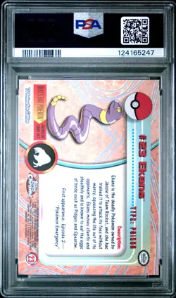 2000 TOPPS CHROME POKEMON T.V. #23 EKANS PSA 8 - Image 2