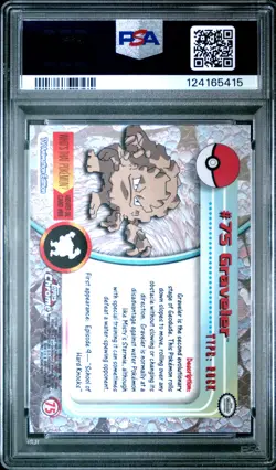 2000 TOPPS CHROME POKEMON T.V. #75 GRAVELER PSA 9 - Image 2