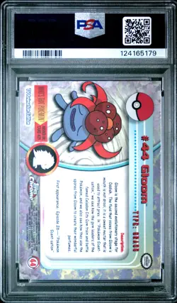 2000 TOPPS CHROME POKEMON T.V. #44 GLOOM PSA 8 - Image 2
