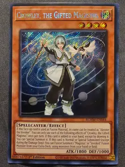 Crowley, the Gifted Magistus BLMM-EN044 Secret Rare NM 1st Edition Yu-Gi-Oh! - Image 1