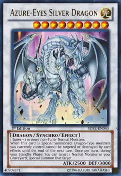 Azure-Eyes Silver Dragon - SDBE-EN040 - Ultra Rare - Unlimited Edition - Near Mi - Image 1