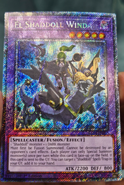 Yugioh El Shaddoll Winda RA04-EN052 Platinum Secret Rare - NM - Image 3