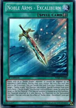 Yugioh Noble Arms - Excaliburn SHSP-EN088 1st Edition Super Rare NM - Image 1