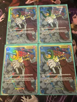 4x sogeking playset one piece tcg op03-122 secret rare - Image 1
