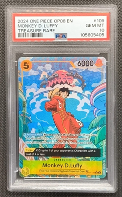 2024 One Piece OP07-109 TR - Monkey D. Luffy Treasure Rare - PSA 10 - Image 1