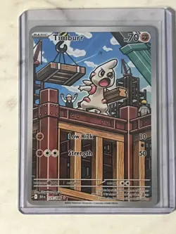 Pokemon TCG Timburr 125/086 Sv: Black Bolt (Illustration Rare) NM - Image 1