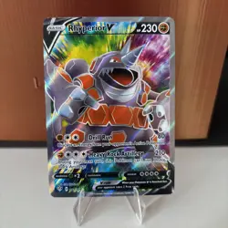 Pokemon TCG Full Art Rhyperior V #181/189 Darkness Ablaze Set M/NM - Image 1