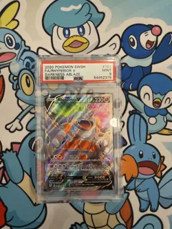 2020 Pokemon Darkness Ablaze Rhyperior V Full Art #181 PSA 9 - Image 1