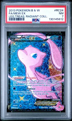 2013 POKEMON B&W LEGEND TREASURES RADIANT COLL #RC24 FULL ART/MEW EX PSA 7 - Image 1
