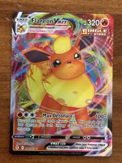Pokemon TCG Flareon VMAX 018/203SWSH07: Evolving Skies Holo Card Mint Condition - Image 1