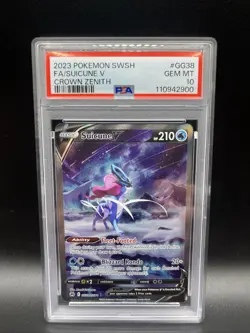 2023 Pokemon SWSH Crown Zenith Suicune v Galarian Gallery #GG38/GG70 PSA 10 - Image 1