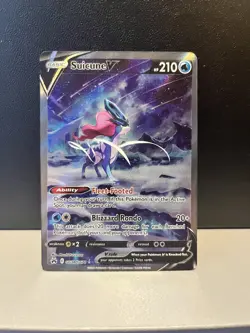 Pokemon TCG Suicune V GG38/GG70 Crown Zenith Galarian Gallery Holo Card - Image 1