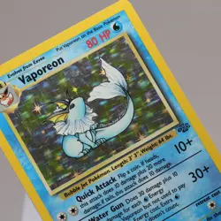 Pokemon TCG - Vaporeon 12/64 Jungle Holo Rare WOTC 1999 - MP Crease - Image 1