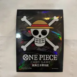 One Piece TCG Chinese Straw Hat Pirates Limited 10 Card Sleeves Laser Luffy New - Image 1