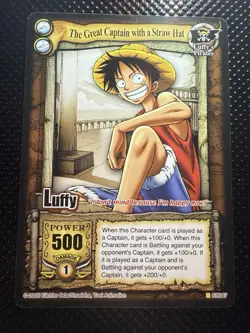 One Piece 2005 Great Captain With a Straw Hat Luffy CCG CHO47 Rare Near Mint - Image 1