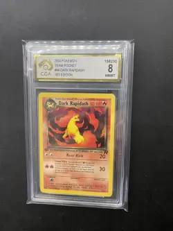 Pokemon Card - 1st Edition Dark Rapidash Team Rocket - 44/82 - CGA 8 - Image 1