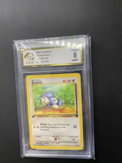 DRATINI Team Rocket 1ST EDITION Pokemon Card 53/82 CGA 8 - Image 1