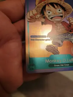 Monkey D Luffy P-037 1st Anniversary Tournament STAMP Promo Holo One Piece Card - Image 2
