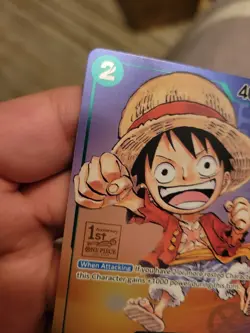 Monkey D Luffy P-037 1st Anniversary Tournament STAMP Promo Holo One Piece Card - Image 5