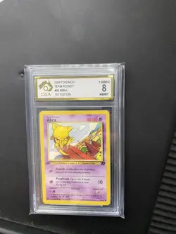 ABRA Team Rocket 1ST EDITION Pokemon Card 49/82 CGA 8 - Image 1
