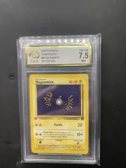 Magnemite 1st Edition Team Rocket 60/82 Pokemon Card CGA 7.5 - Image 1