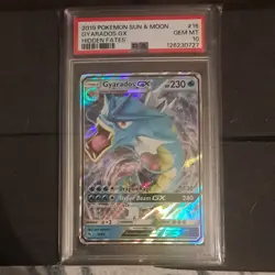 Pokemon TCG Gyarados GX 16/68 Full Art Holo Card Sun & Moon Hidden Fates PSA 10 - Image 1