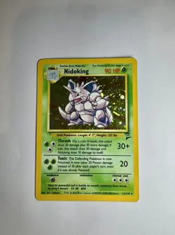 Nidoking Holo 11/130 - Base Set 2 - Vintage Pokemon Card MP-HP - Image 1