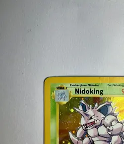 Nidoking Holo 11/130 - Base Set 2 - Vintage Pokemon Card MP-HP - Image 3