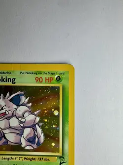 Nidoking Holo 11/130 - Base Set 2 - Vintage Pokemon Card MP-HP - Image 4